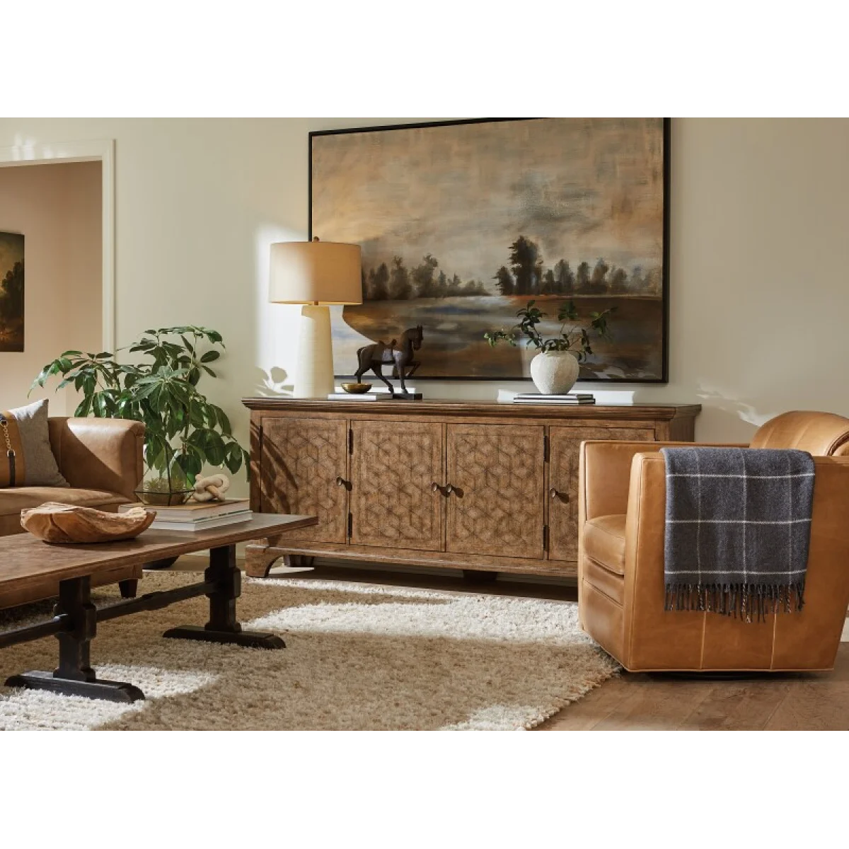 Americana Entertainment Credenza Entertainment Stands Brown 9
