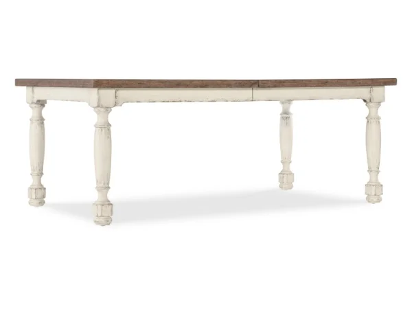 Americana Leg Dining Table with 1-22in Leaf Dining Tables Cream