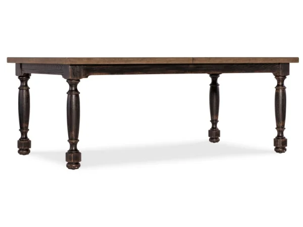 Americana Leg Dining Table with 1-22in Leaf Dining Tables Blacks