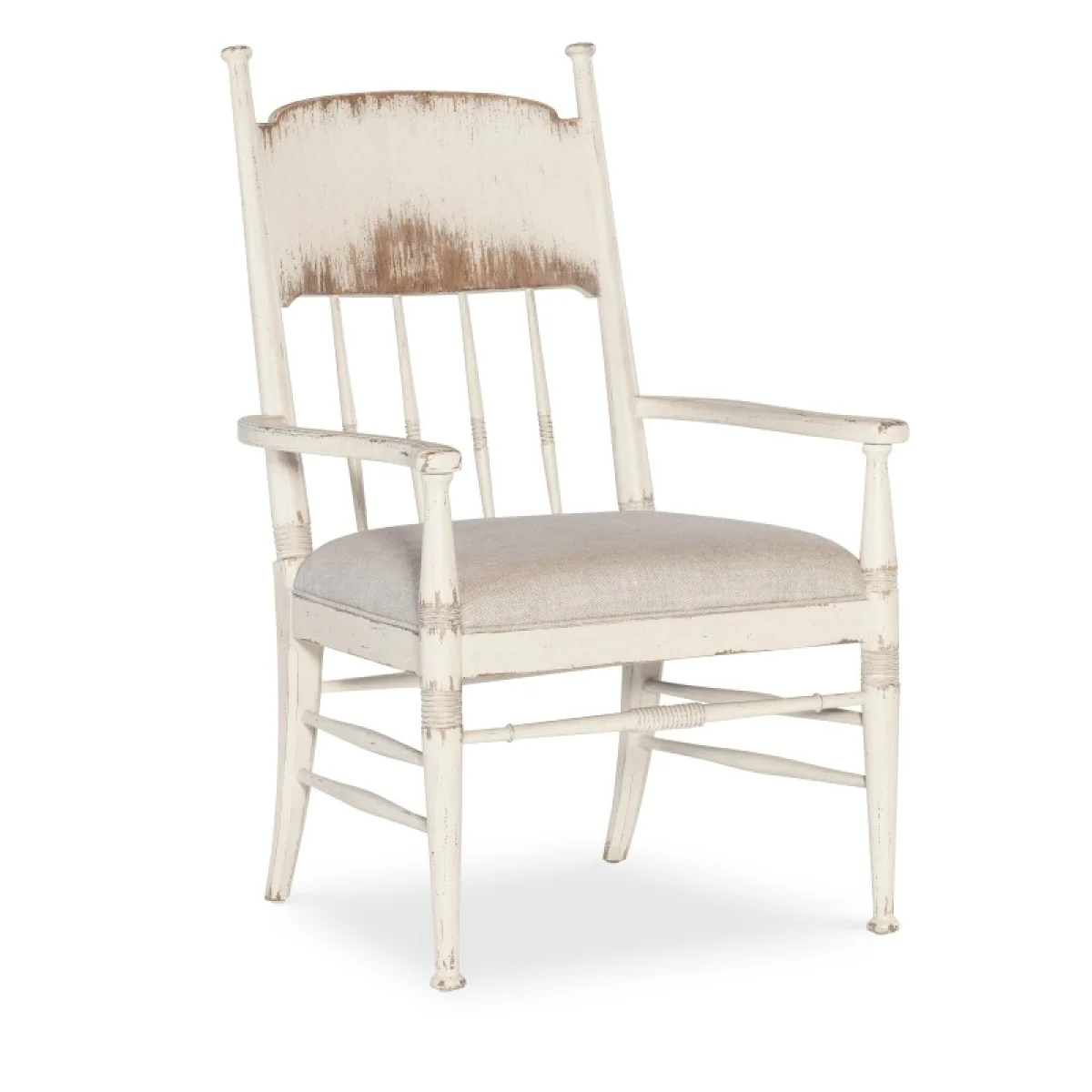 Americana Upholstered Seat Arm Chair Chairs & Benches Beige 4