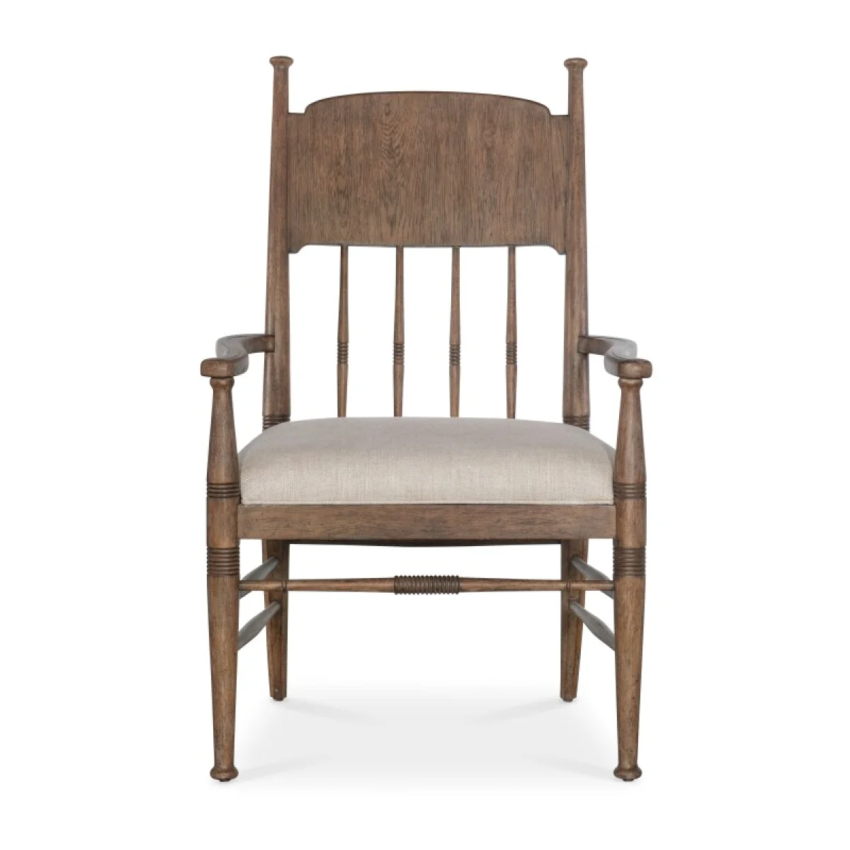 Americana Upholstered Seat Arm Chair Chairs & Benches Beige 7