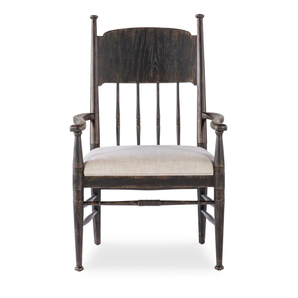 Americana Upholstered Seat Arm Chair Chairs & Benches Beige 7