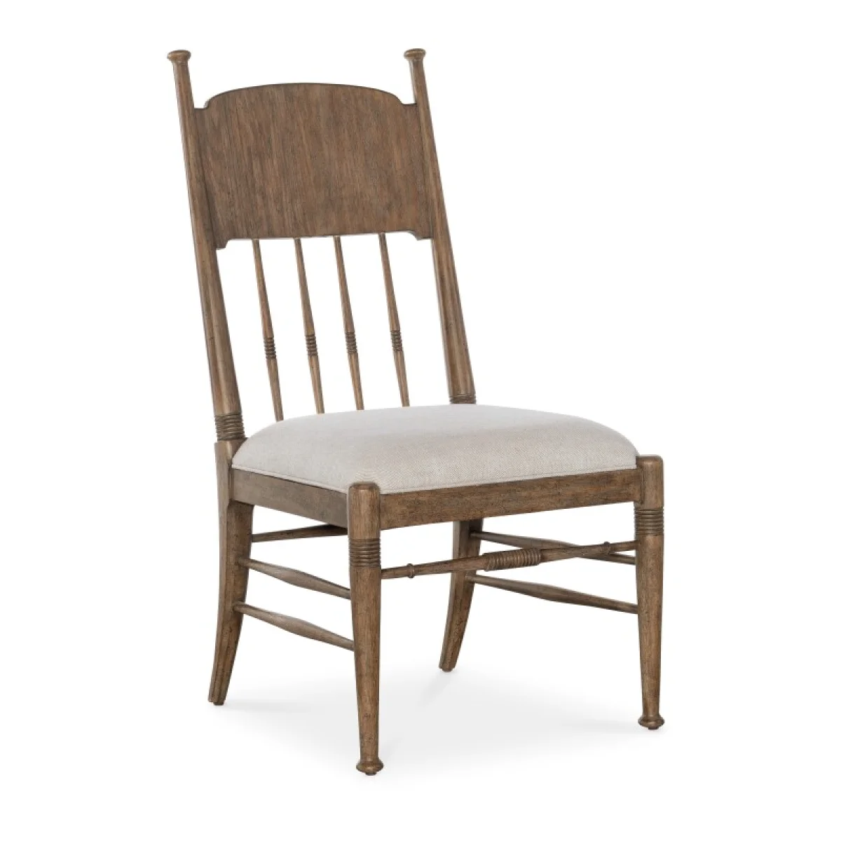 Americana Upholstered Seat Side Chair Chairs & Benches Beige 4
