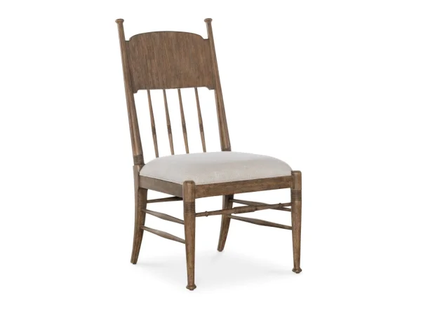 Americana Upholstered Seat Side Chair Chairs & Benches Beige 25