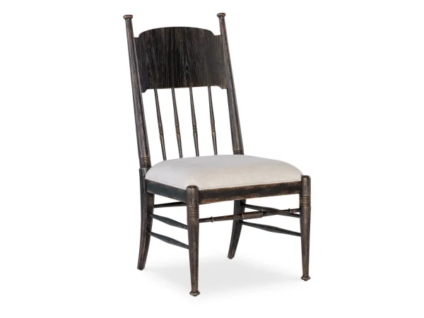 Americana Upholstered Seat Side Chair Chairs & Benches Beige