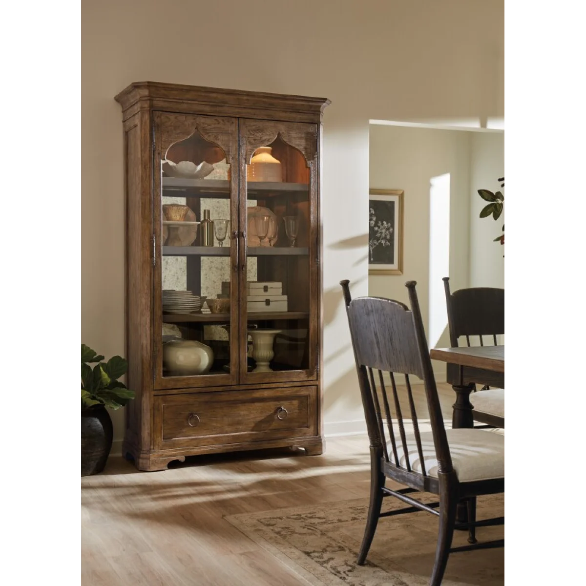 Americana Display Cabinet Dining Storage Brown 10
