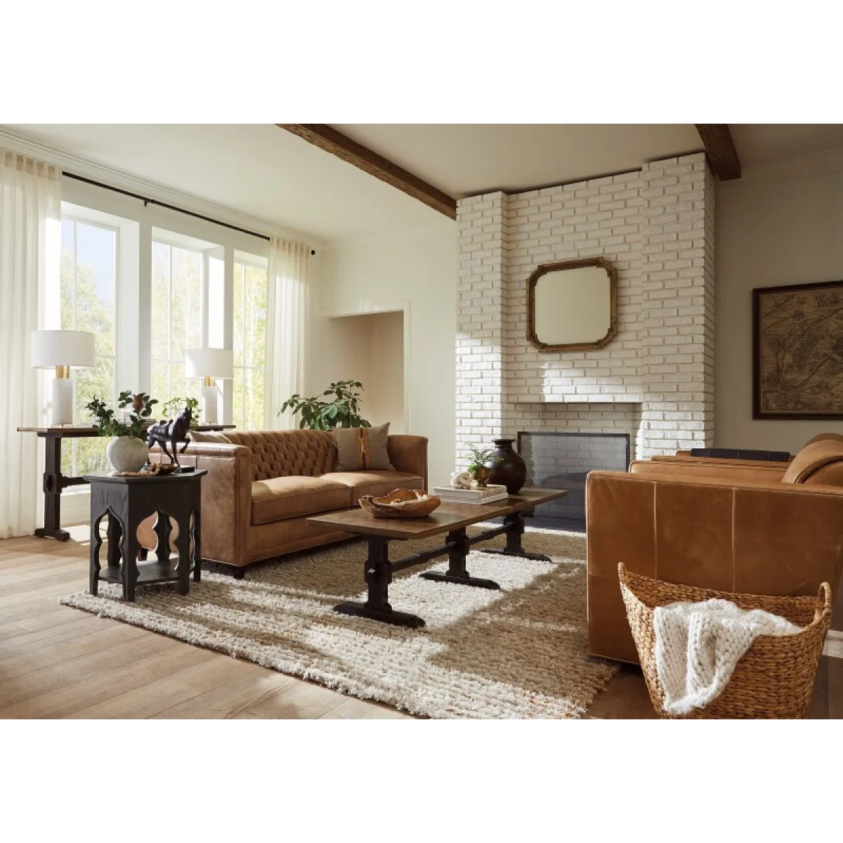 Americana Trestle Rectangle Cocktail Table Cocktail & Coffee Tables Blacks 9