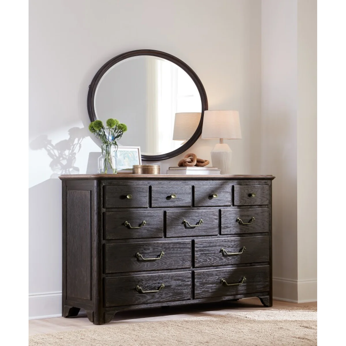 Americana Oval Mirror Bedroom Mirrors Blacks 7