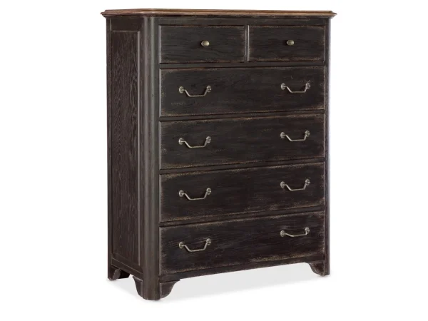 Americana Six-Drawer Chest Chests Blacks