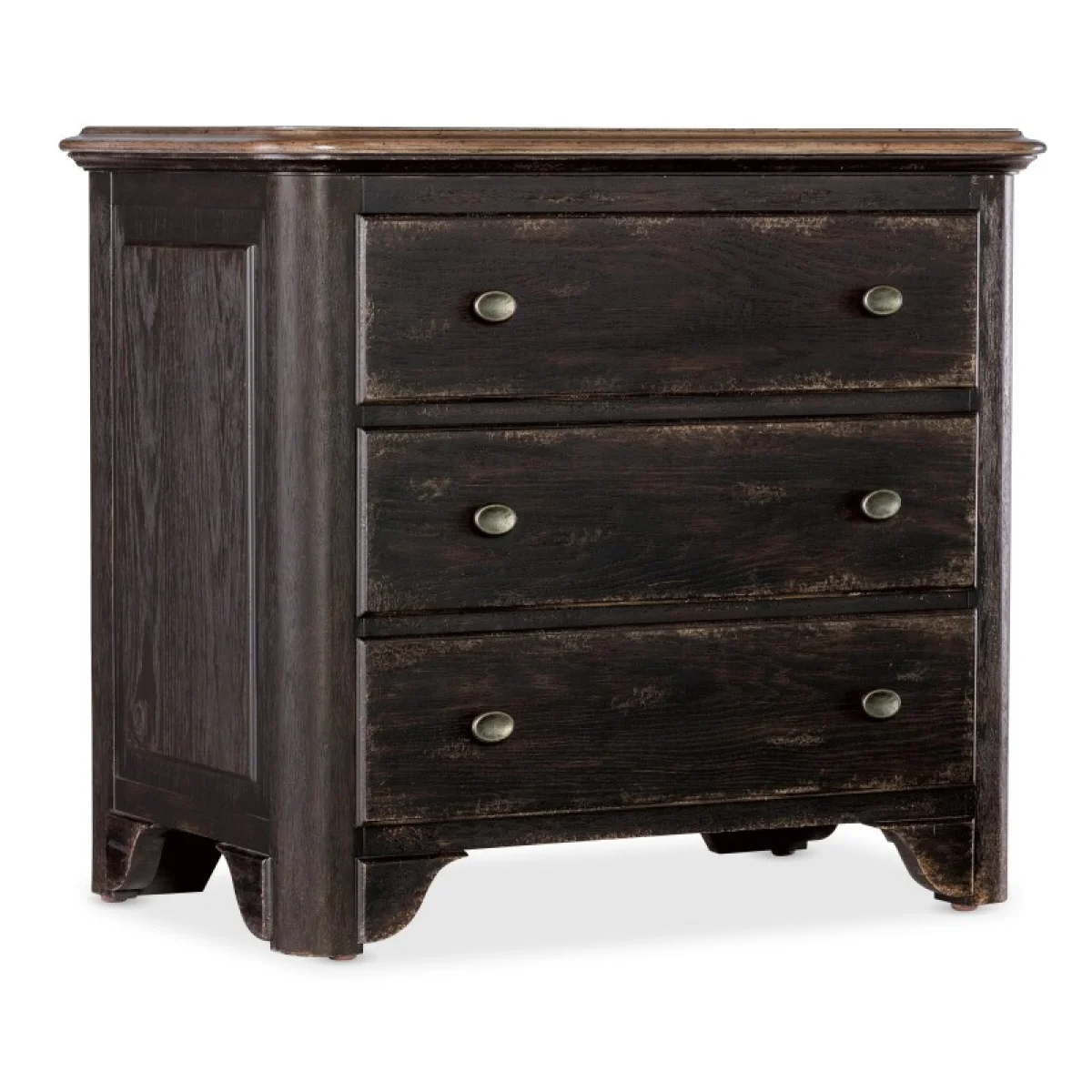 Americana Three-Drawer Nightstand Nightstands Blacks 4