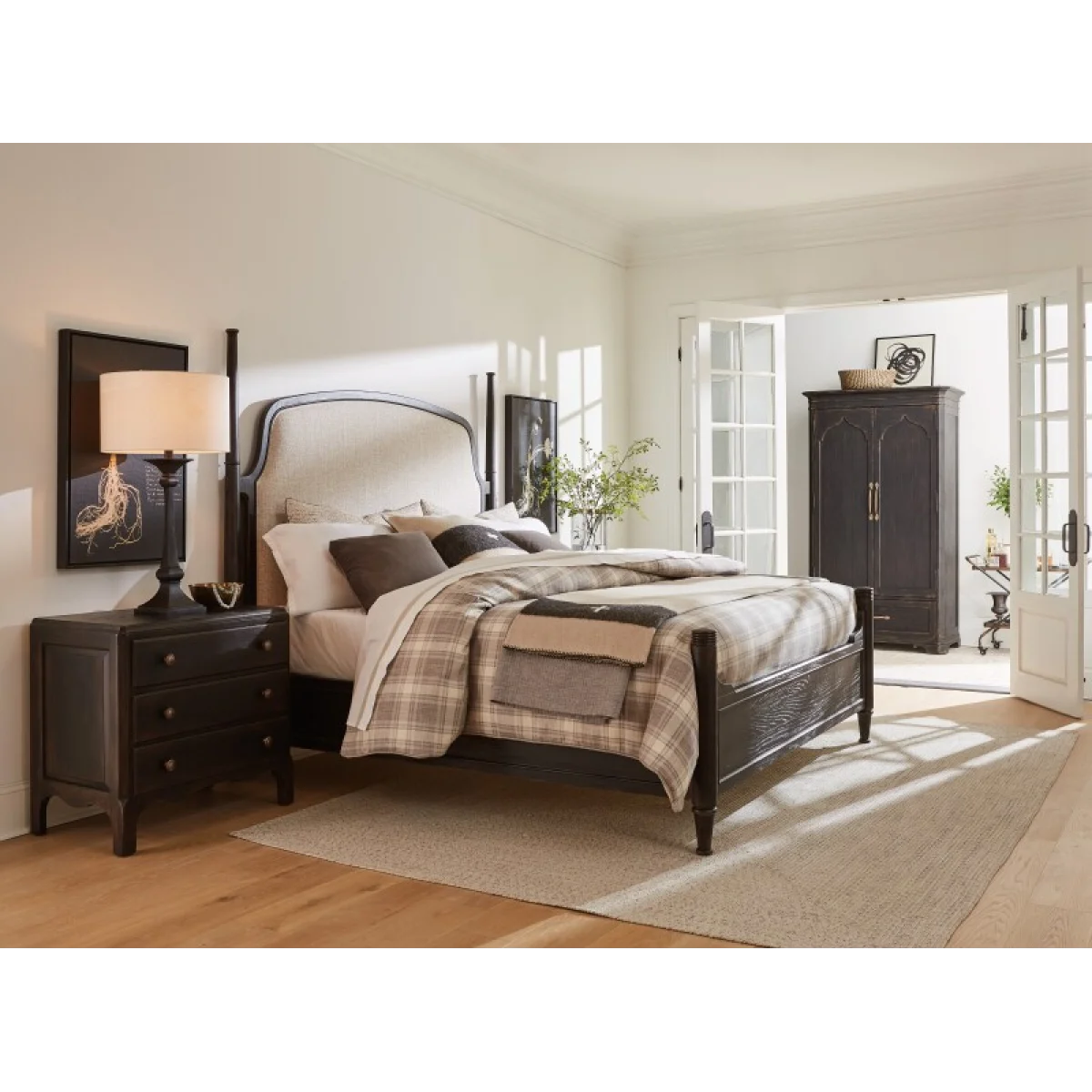 Americana California King Upholstered Poster Bed Beds Beds 10