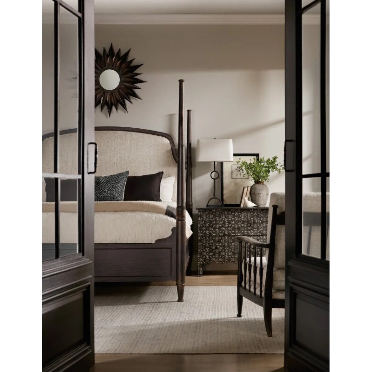 Americana King Upholstered Poster Bed Beds Beds 9