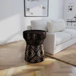 Commerce and Market Commerce & Market Carved Stump Side Table Accent Furniture Accent Furniture 25