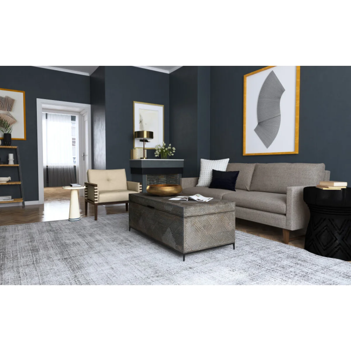 Commerce and Market Commerce & Market Don’t Be Blue Bone Spot Table Accent Furniture Accent Furniture 8