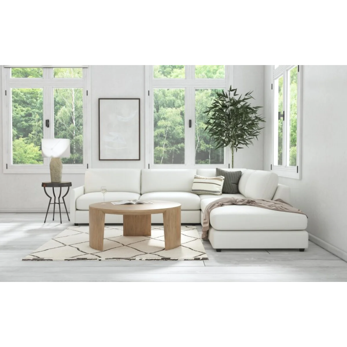 Commerce and Market Commerce & Market Round Cocktail Table Cocktail & Coffee Tables Brown 7