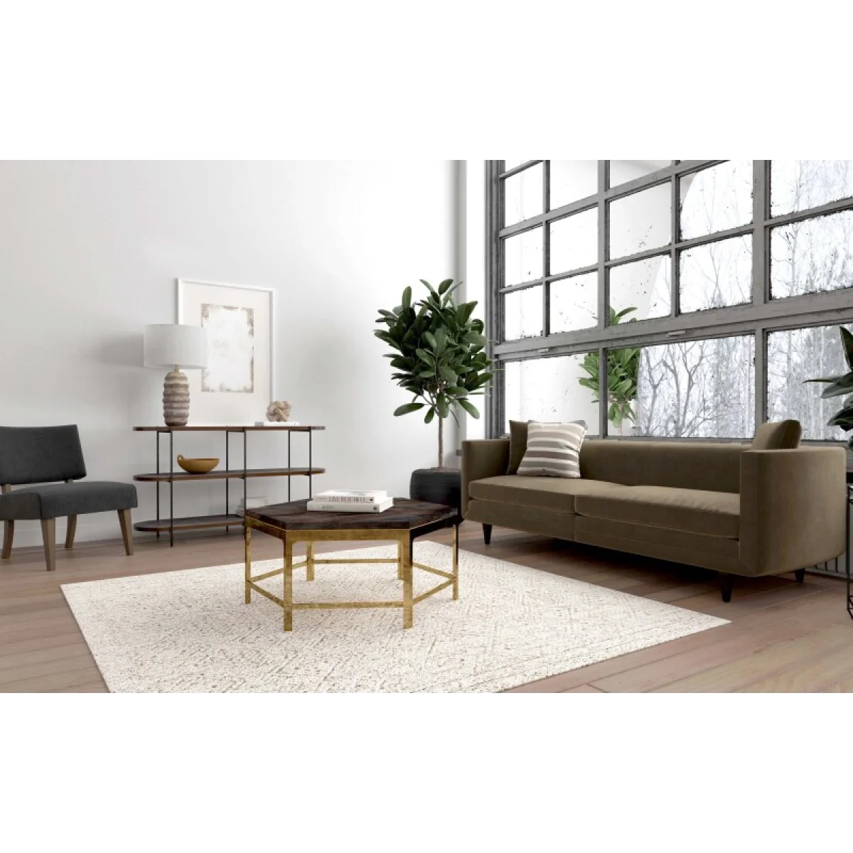 Commerce and Market Commerce & Market Console Table Console Tables Brown 8