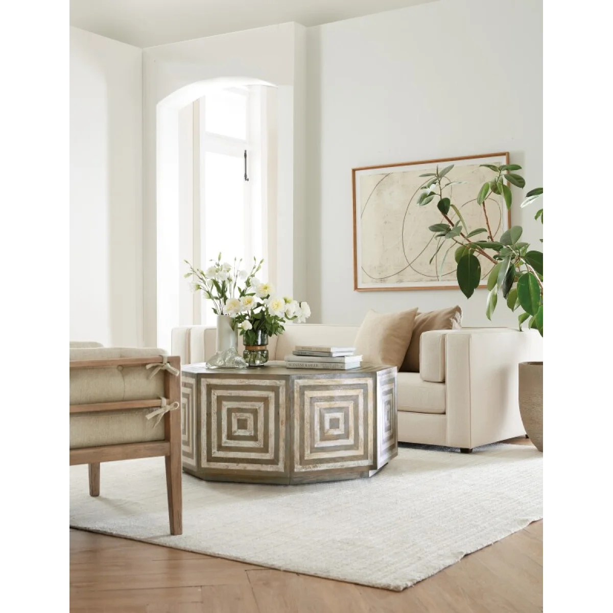 Commerce and Market Commerce & Market Octagonal Cocktail Table Cocktail & Coffee Tables Brown 9
