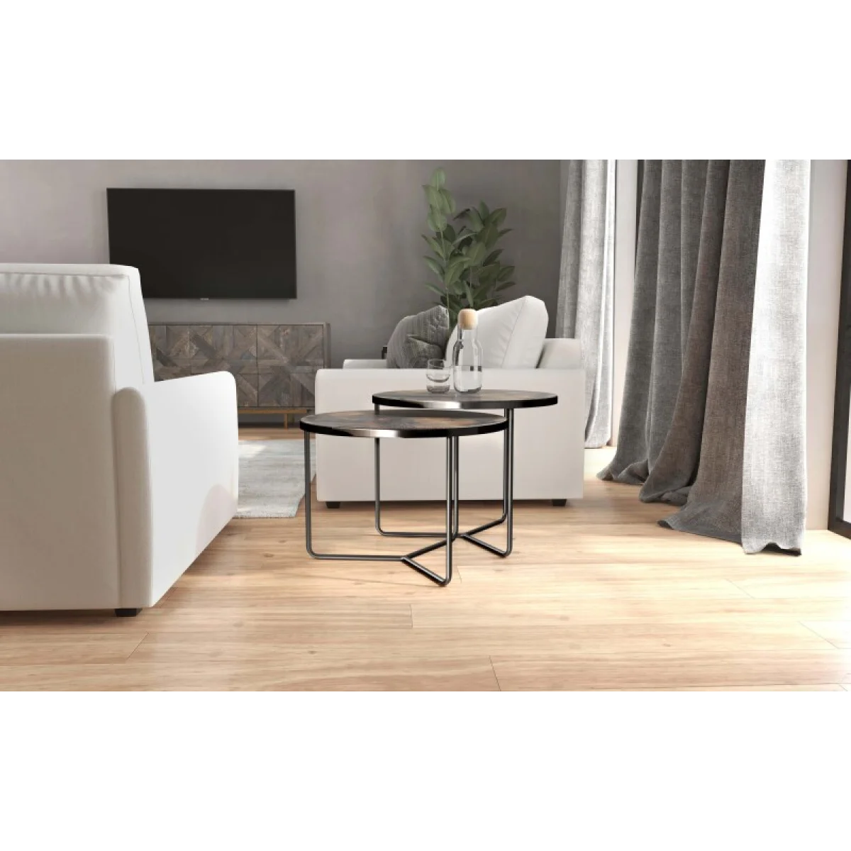Commerce and Market Commerce & Market Bunching Cocktail Cocktail & Coffee Tables black 8