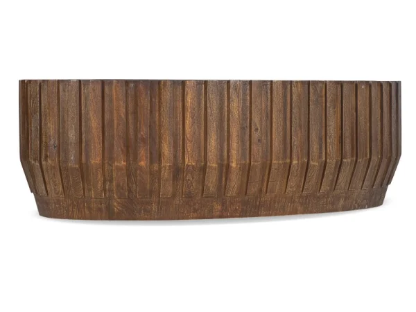 Commerce and Market Gears Oval Cocktail Table Cocktail & Coffee Tables Brown