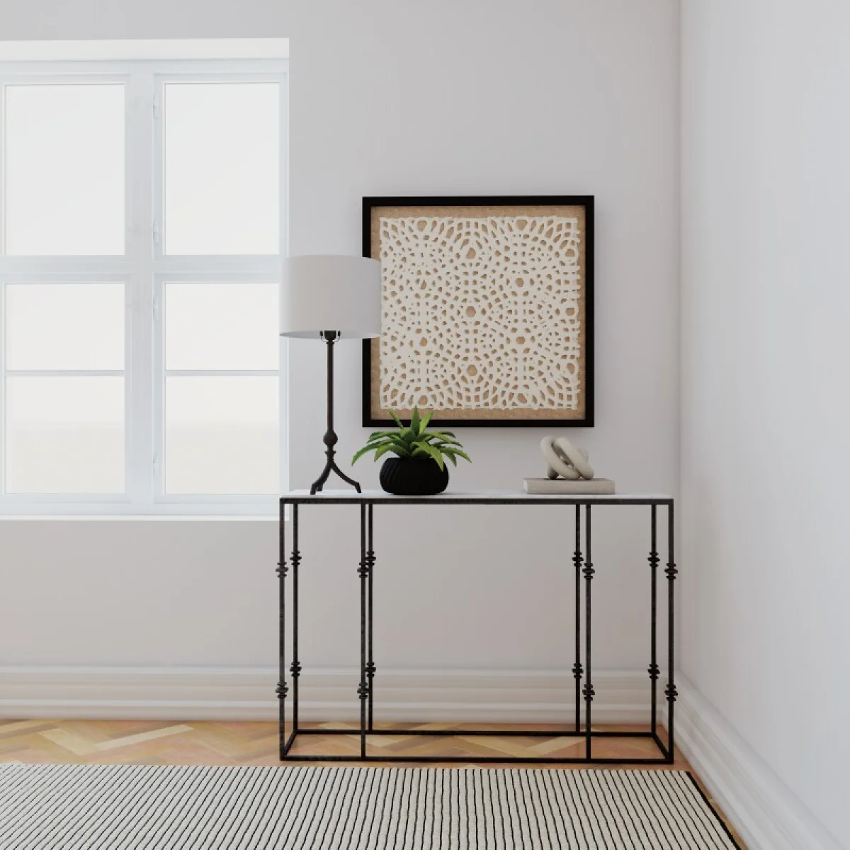 Commerce and Market Commerce & Market Small Stone and Metal Console Console Tables Console Sofas 7