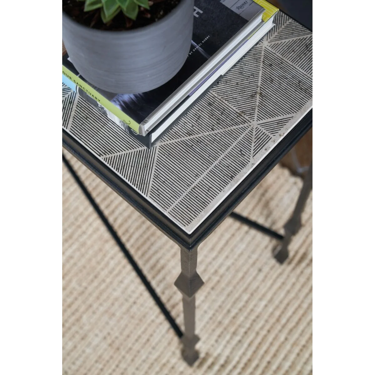 Commerce and Market Commerce & Market Metal-Wood Console Table Console Tables black 9