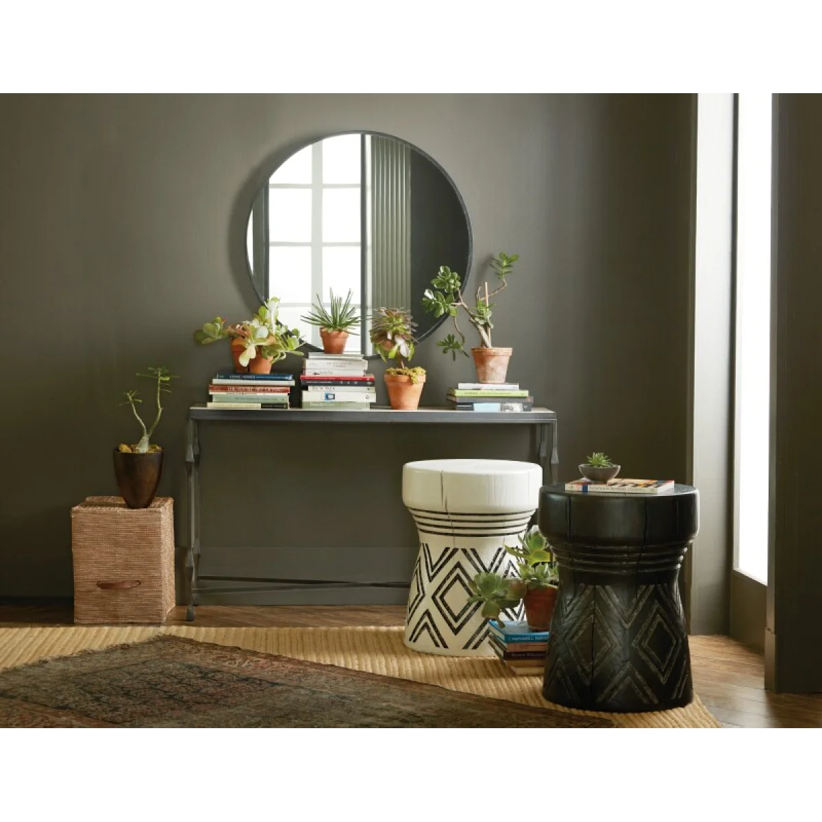 Commerce and Market Commerce & Market Metal-Wood Console Table Console Tables black 10