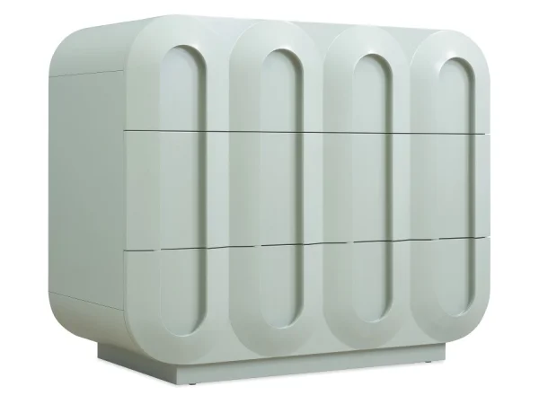 Commerce and Market Groove Three-Drawer Chest Accent Furniture Accent Furniture