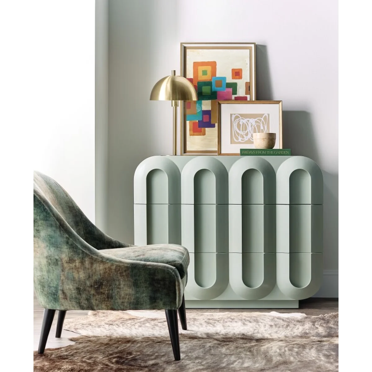 Commerce and Market Groove Three-Drawer Chest Accent Furniture Accent Furniture 9