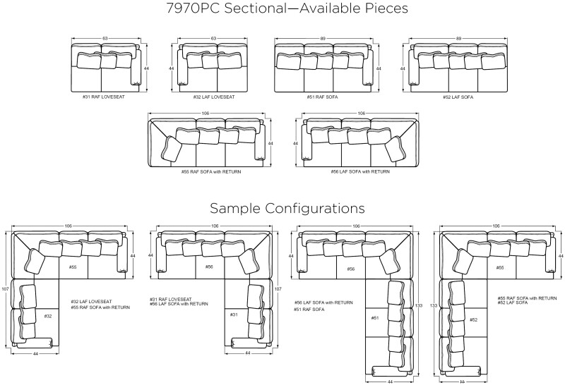 Craftmaster Essentials Sectionals
