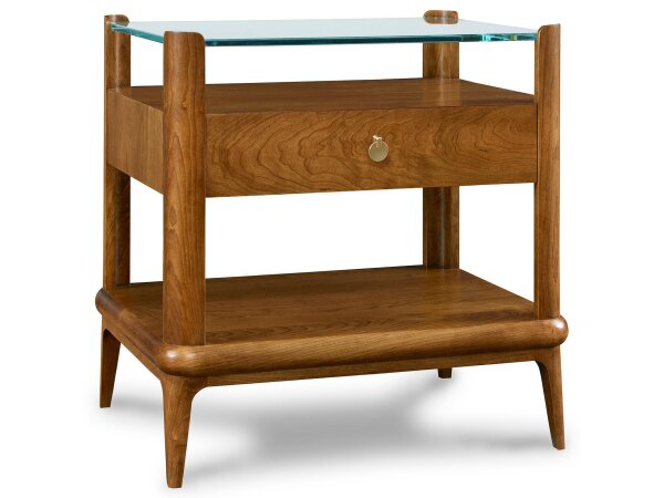 Martine Glass-Top Nightstand Nightstands Stickley Furniture 4