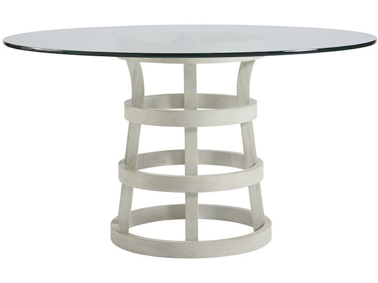 Coastal Living Escape Round Glass Table 54" in Sandbar