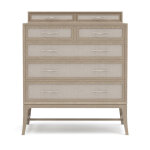 Maidstone Tall Chest, Woven Jute With Gallery