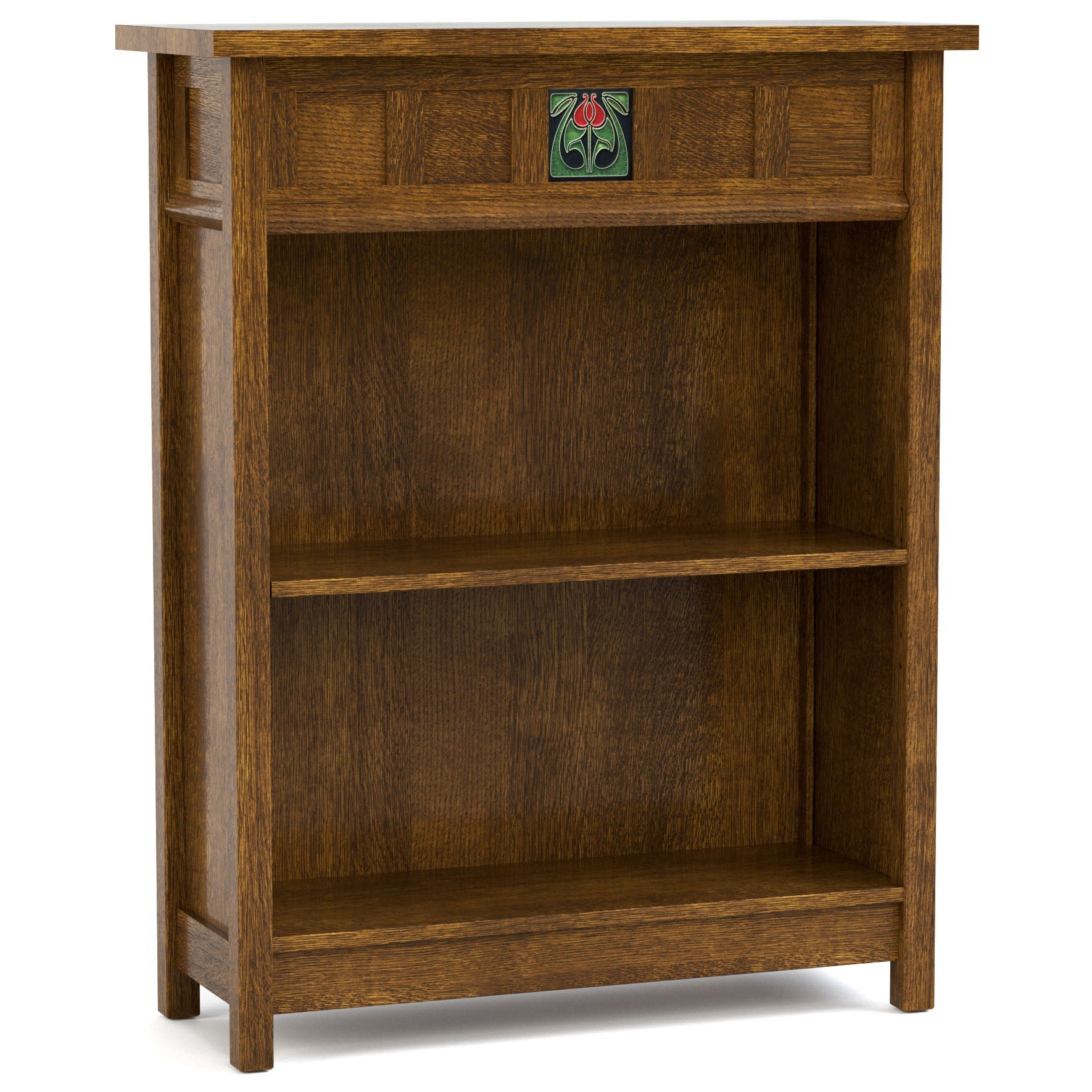 Floral Tile Bookcase with Plaque