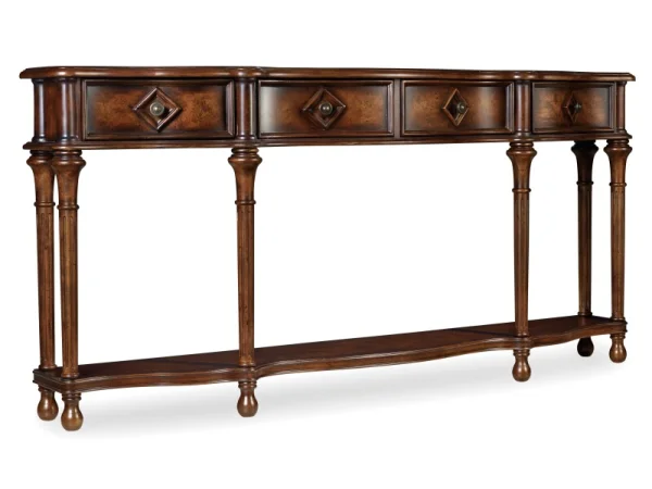 Melange 72” Hall Console Console Tables Brown