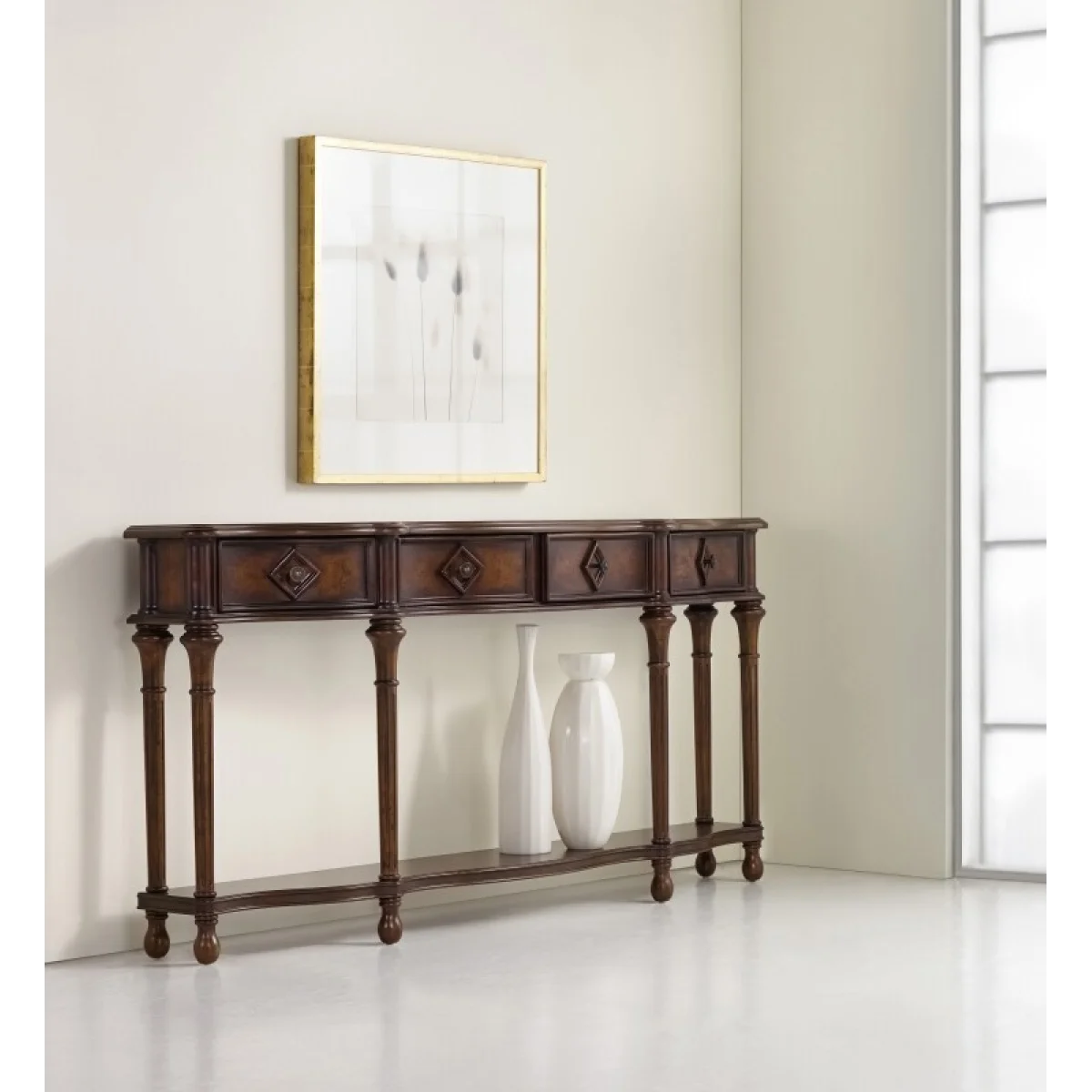 Melange 72” Hall Console Console Tables Brown 7