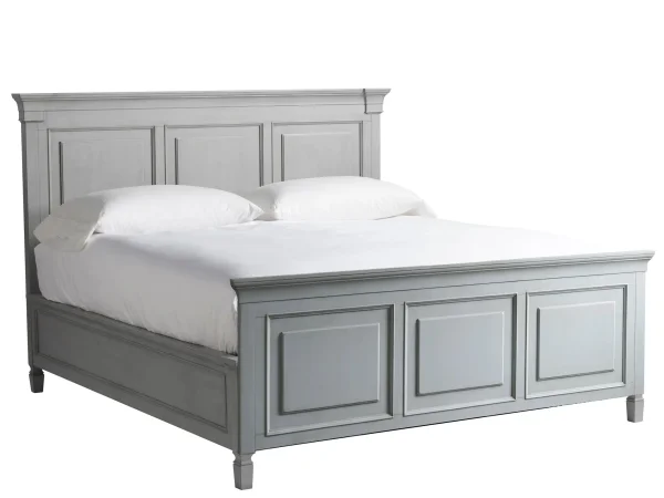 Summer Hill French Grey Queen Panel Bed