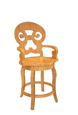Alsace 24" Swivel Arm Bar Stool