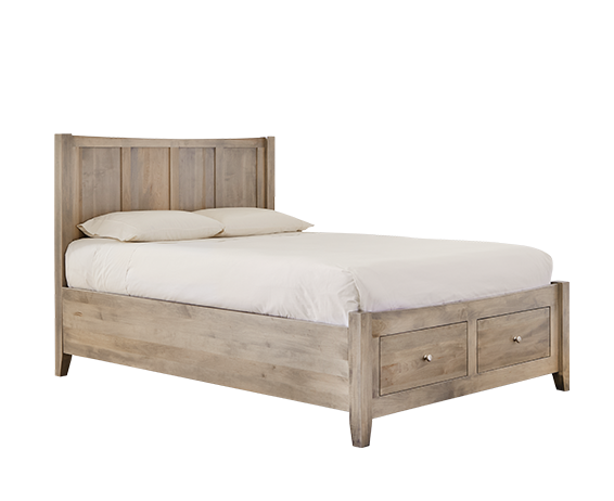 Atwood Queen Panel Bed End Drawers