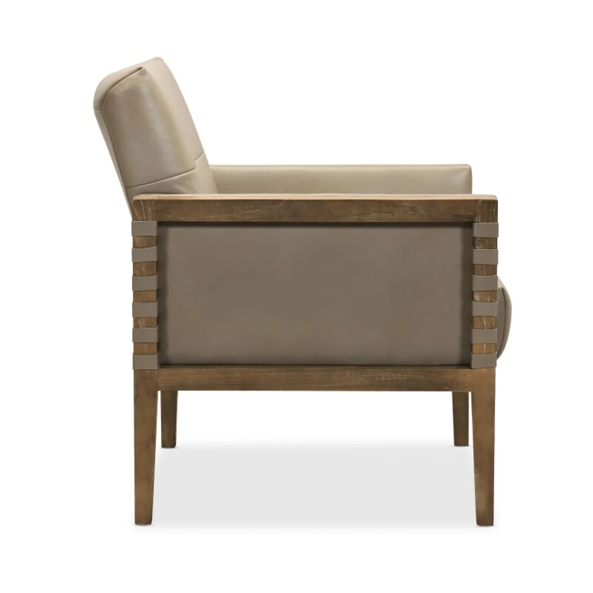 CC Carverdale Leather Club Chair withWood Frame Chairs Beige 7