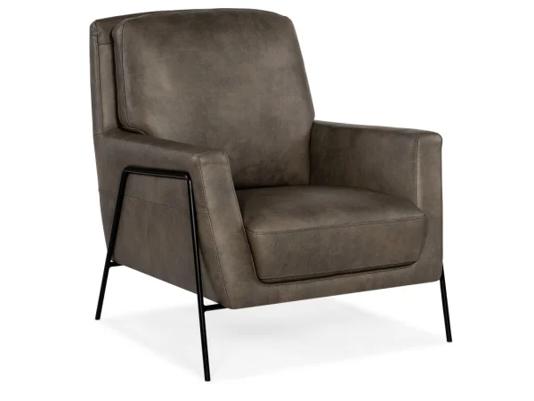CC Amette Metal Frame Club Chair Chairs Brown