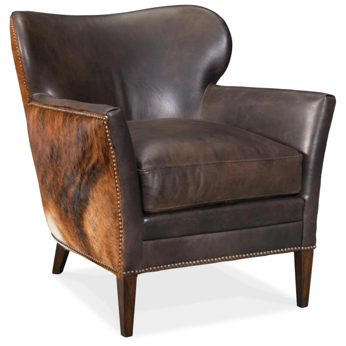 CC Kato Leather Club Chair with Dark HOH Chairs Brown 4