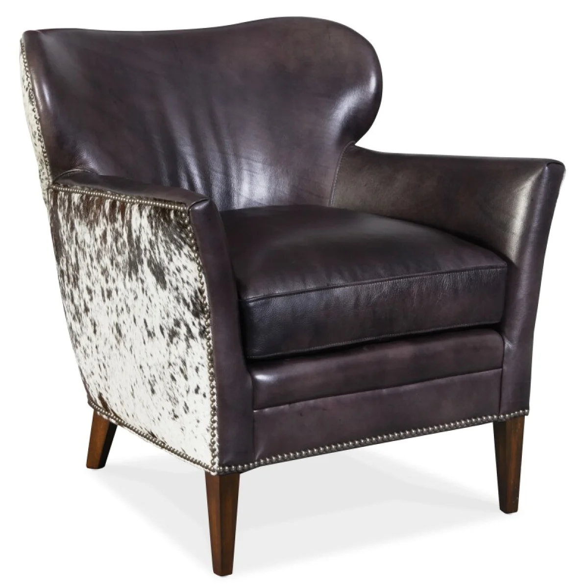 CC Kato Leather Club Chair with Salt Pepper HOH Chairs black 4