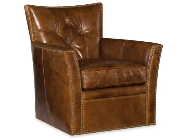 CC Conner Swivel Club Chair Chairs Brown