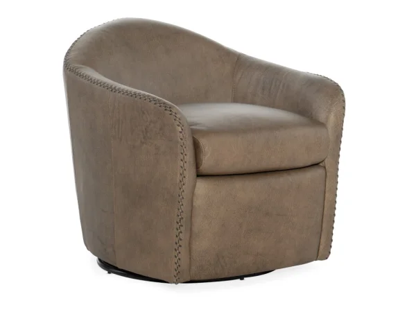 CC Roper Swivel Club Chair Chairs Brown