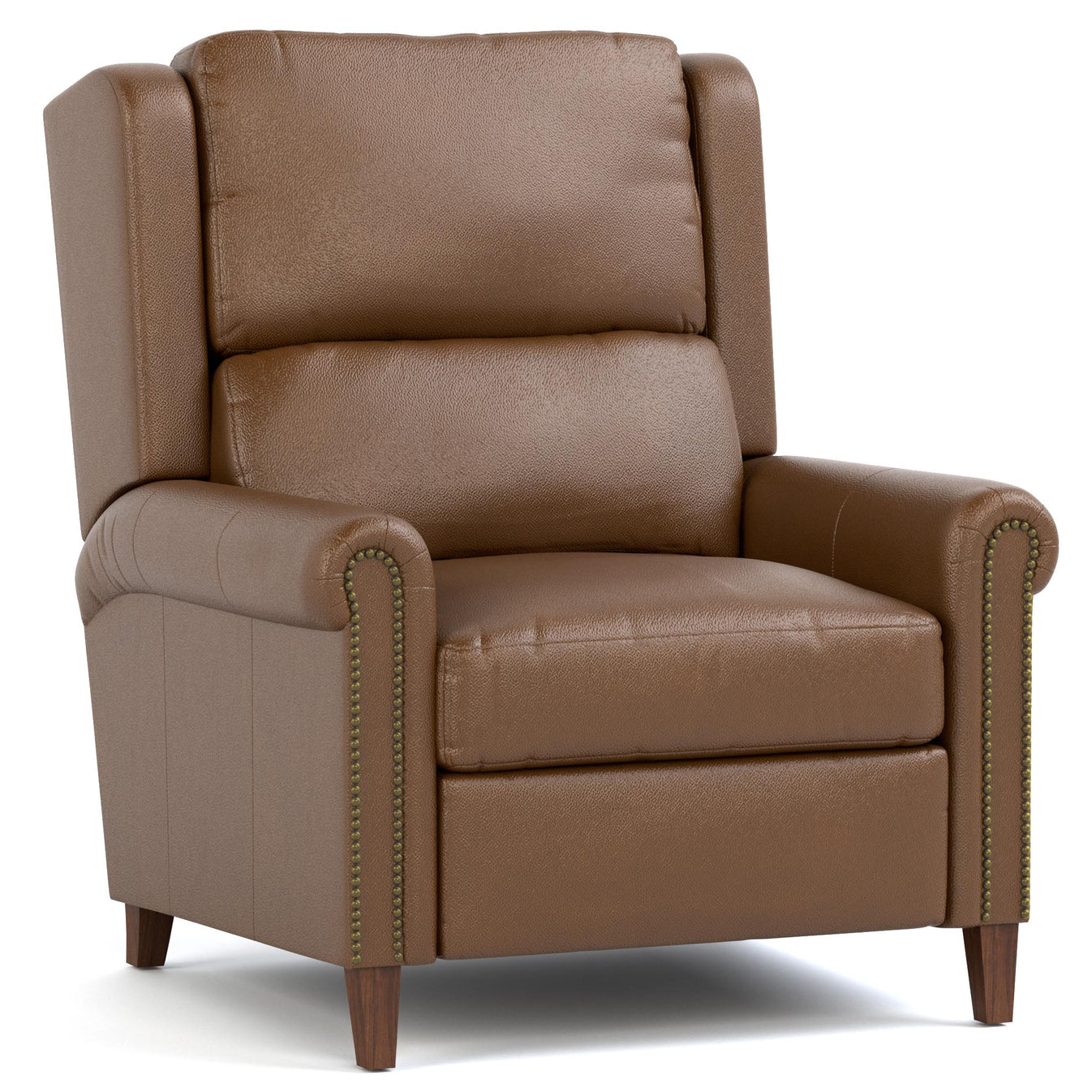 Woodlands Small Roll Arm Manual Recliner with Nails