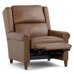 Woodlands Small Roll Arm Manual Recliner with Nails - Image 2