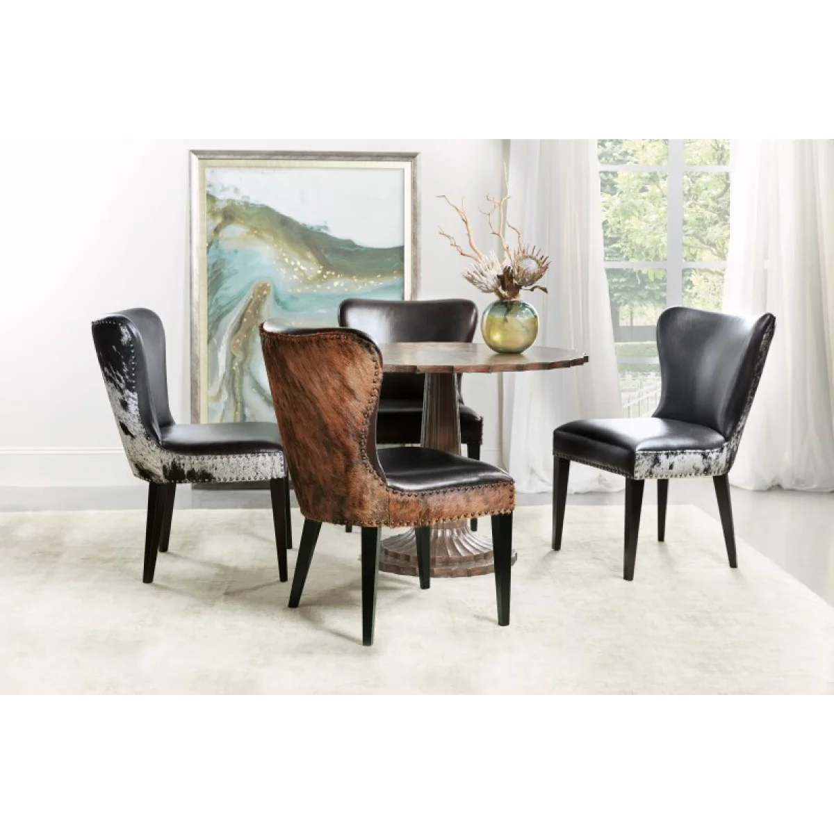 Kale Accent Chair with Salt & Pepper HOH Chairs & Benches black 7