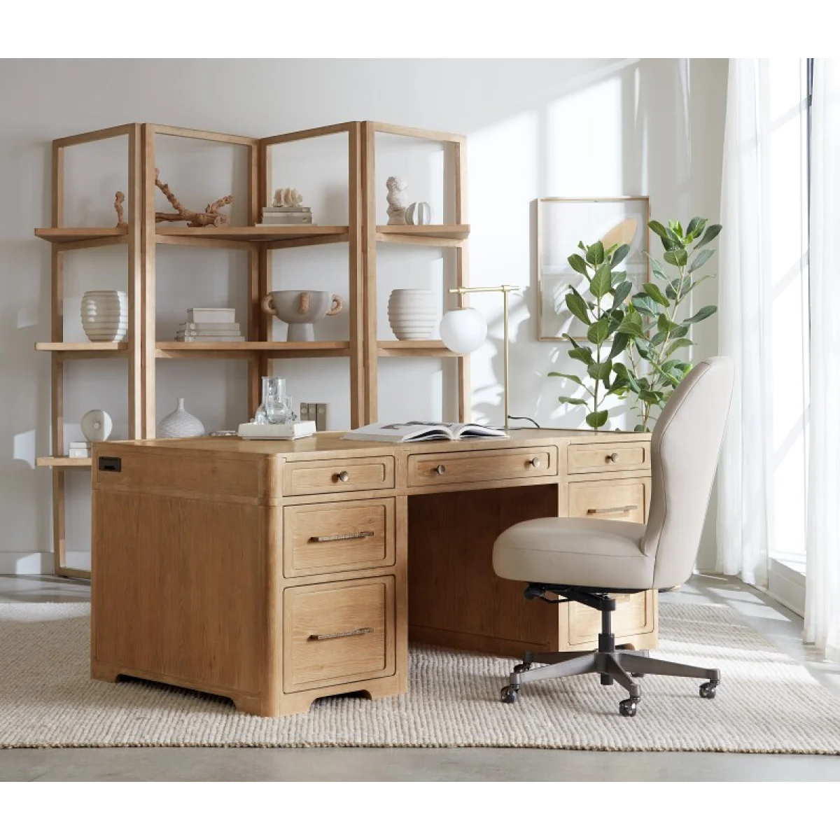 Executive Swivel Tilt Chair Desks Beige 10