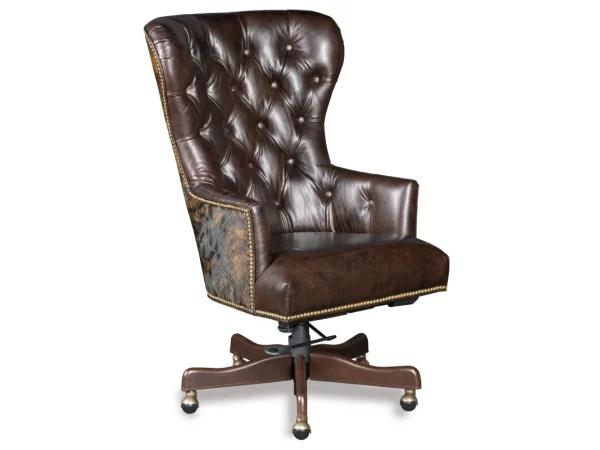 Wyatt Executive Swivel Tilt Chair Desks Brown 14