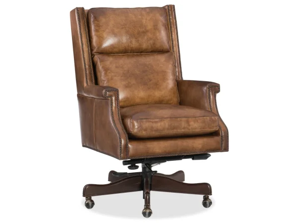 Beckett Executive Swivel Tilt Chair Desks Brown